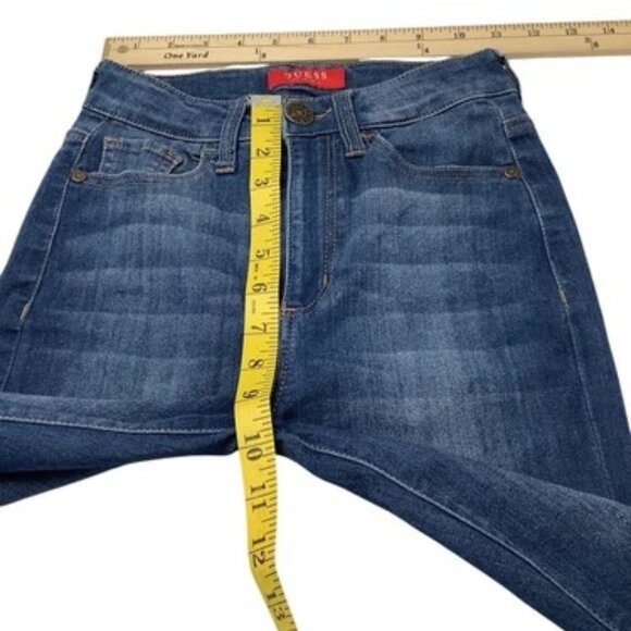 Guess Jeans Women's 24 Waist Blue Denim Stretch Jegging Jeans Mid-Rise - Picture 6 of 9